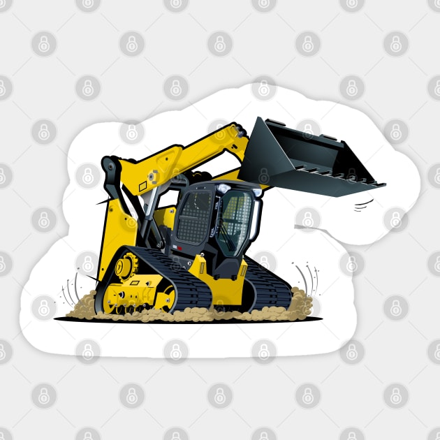 Cartoon skid steer Sticker by Mechanik